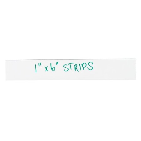 Bsc Preferred 1 x 6'' White Warehouse Labels - Magnetic Strips, 25PK BUY00019284